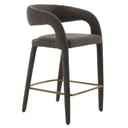 Faerron - Modern Grey Fabric Counter Chair