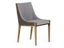 Fairview - Modern Grey & Brass Dining Chair