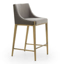 Fairview - Contemporary Grey + Brass Counter Stool