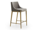 Fairview - Contemporary Grey + Brass Counter Stool