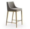 Fairview - Contemporary Grey + Brass Bar Stool