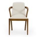 Falcon Mid-Century Walnut and Cream Dining Chair