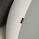 Falcone - Contemporary Off-White + Grey Bonded Leather Curved Sectional Sofa