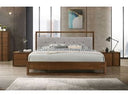 Charlene Modern Grey Elm & Stainless Steel Bedroom Set