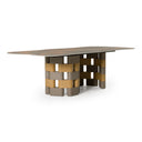 Falzone - Modern Ceramic + Wood Dining Table
