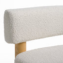 Fang - Modern White Fabric & Wood Accent Chair