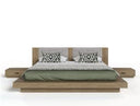 Fantasia - Contemporary Walnut & Grey Bed with Two Nightstands