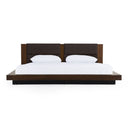Fantasia - Dark Walnut/Dark Grey Bed and Two Nightstands