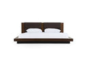 Fantasia - Dark Walnut/Dark Grey Bed and Two Nightstands