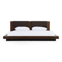Fantasia - Dark Walnut/Dark Grey Bed and Two Nightstands