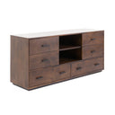 fantasia - dark walnut dark grey 4-piece bedroom set