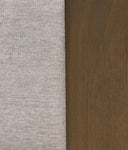 fantasia - contemporary walnut & grey bed with two nightstands