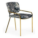 Granby - Glam Mustard and Gold Fabric Loveseat