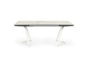 Mason Modern Round Glass & Walnut Dining Table
