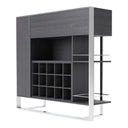 Fauna - Elm Grey & Stainless Steel Wine Cabinet