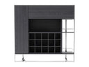 Fauna - Elm Grey & Stainless Steel Wine Cabinet