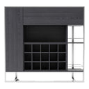 Fauna - Elm Grey & Stainless Steel Wine Cabinet