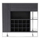 Fauna - Elm Grey & Stainless Steel Wine Cabinet