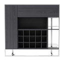 Fauna - Modern Grey Elm & Stainless Steel Console Table