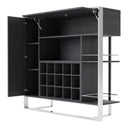 Fauna - Elm Grey & Stainless Steel Wine Cabinet