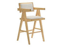 Fern - Modern Natural and Beige Counter Stool Set of 2