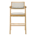 Fern - Modern Natural and Beige Counter Stool Set of 2