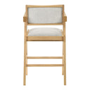 Fern - Modern Natural and Beige Counter Stool Set of 2