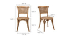 Churchill Dining Chair Light Brown - Set Of Two