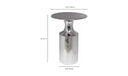 Rassa Accent Table Polished Silver
