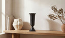 Cassia Cast Aluminum Vase Black