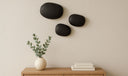 Breton Cast Aluminum Wall Sculpture Black-Set Of 3