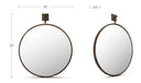 Cameo Mirror Aged Brass
