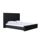 fields - modern black acacia bed