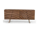 Bernard Mid-Century Modern Walnut & Gold Buffet