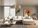 Conrad - Modern Beige Fabric Sectional Sofa With 3 Recliners