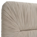 Florence - Modern Beige Velvet + Leatherette Bedroom Set