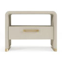 Florence - Modern Beige Leatherette + Gold Dresser