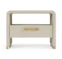 Florence - Modern Beige Leatherette + Gold Dresser