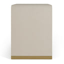 Florence - Modern Beige Leatherette + Gold Nightstand