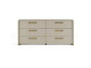 Florence - Modern Beige Leatherette + Gold Dresser