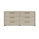 Florence - Modern Beige Leatherette Mirror
