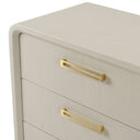 Florence - Modern Beige Leatherette + Gold Dresser