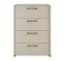 Florence - Modern Beige Leatherette + Gold Dresser