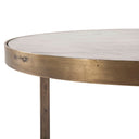 Michaelangelo 22" Nesting Side Tables with White Marble Top, view 4