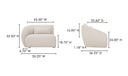 Amelia Left Arm Facing Chair Warm White