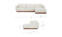 Vernon Right Sectional White