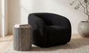 Faye Accent Chair Black Boucle
