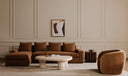 Faye Accent Chair Tan Faux Mohair