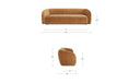 Faye Sofa Tan Faux Mohair