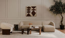 Faye Left Sectional Beige Boucle